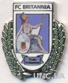 футбол.клуб Британия(Гибралтар) ЭМАЛЬ /FC Britannia,Gibraltar football pin badge