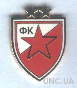 футбол.клуб Црвена Звезда Белград (Сербия)1 ЭМАЛЬ / Red Star,Serbia football pin