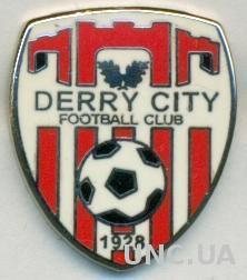 футбол.клуб Дерри Сити (Сев.)(Ирланд)1 ЭМАЛЬ /Derry City FC,Ireland football pin