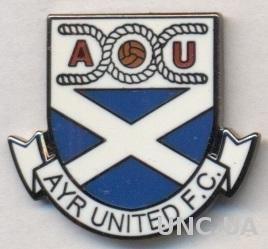 футбол.клуб Эйр Юнайтед (Шотл.)2 ЭМАЛЬ / Ayr United, Scotland football pin badge
