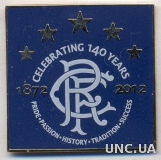 футбол.клуб Глазго Рейндж.(Шотл.)юбилей 140 ЭМАЛЬ / Glasgow Rangers football pin