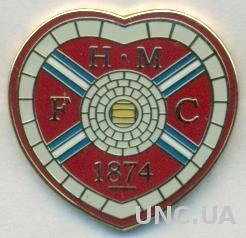 футбол.клуб Харт оф Мидлотиан (Шотланд.)1 ЭМАЛЬ /Hearts FC,Scotland football pin