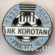 футбол.клуб Коротан (Словения) ЭМАЛЬ / Korotan Prevalje, Slovenia football badge