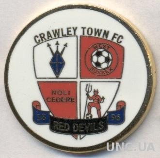 футбол.клуб Кроли (Англия)2 ЭМАЛЬ / Crawley Town FC, England football pin badge
