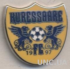 футбол.клуб Курессааре (Эстон.)2 ЭМАЛЬ /FC Kuressaare,Estonia football pin badge