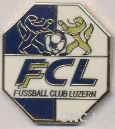 футбол.клуб Люцерн (Швейцария)1 ЭМАЛЬ / FC Luzern,Switzerland football pin badge