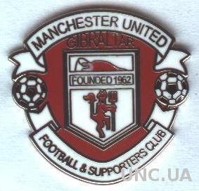 футбол.клуб Манч.Юнайтед(Гибралтар) ЭМАЛЬ /Manchester Utd,Gibraltar football pin