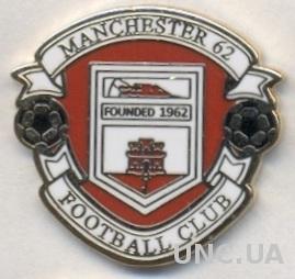 футбол.клуб Манчестер 62 (Гибрал.)ЭМАЛЬ /Manchester 62 FC,Gibraltar football pin