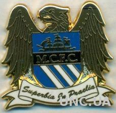 футбол.клуб Манчестер Сити(Англ)1 ЭМАЛЬ /Manchester City FC,England football pin