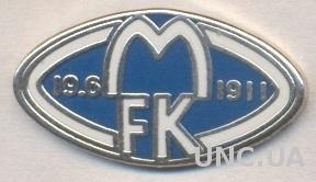 футбол.клуб Мольде (Норвегия) ЭМАЛЬ / Molde FK, Norway football enamel pin badge