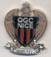 футбол.клуб Ницца (Франция)2 ЭМАЛЬ / OGC Nice, France football enamel pin badge