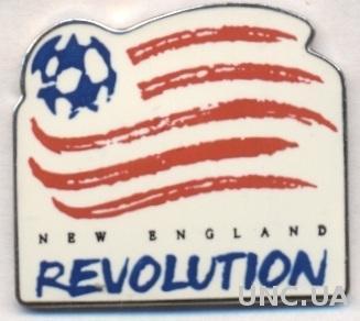 футбол.клуб Нью-Инглэнд(США) ЭМАЛЬ большой/New England Revolution,USA soccer pin