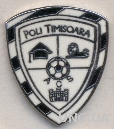 футбол.клуб Поли.Тимишоара (Румыния)2 ЭМАЛЬ /Poli Timisoara,Romania football pin