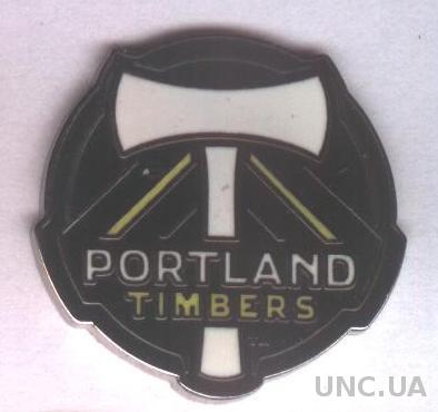 футбол.клуб Портленд (США)2 ЭМАЛЬ большой /Portland Timbers,USA soccer pin badge