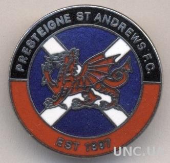 футбол.клуб Престин (Уэльс) ЭМАЛЬ /Presteigne St.Andrews FC,Wales football badge