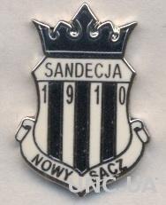 футбол.клуб Сандецья (Польша)ЭМАЛЬ /Sandecja Nowy Sacz,Poland football pin badge
