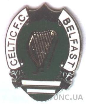 футбол.клуб Селтик Белфаст(Сев.Ирл)2 ЭМАЛЬ/Celtic Belfast,N.Ireland football pin