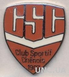 футбол.клуб Шенуа (Швейцария) ЭМАЛЬ / CS Chenois, Switzerland football pin badge