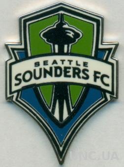футбол.клуб Сиэтл Саундерс (США) ЭМАЛЬ большой / Seattle Sounders,USA soccer pin