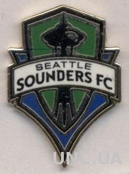 футбол.клуб Сиэтл Саундерс (США), ЭМАЛЬ / Seattle Sounders, USA soccer pin badge