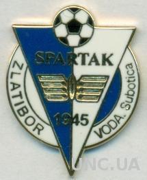 футбол.клуб Спартак Суботица(Сербия)1 ЭМАЛЬ/Spartak Subotica,Serbia football pin