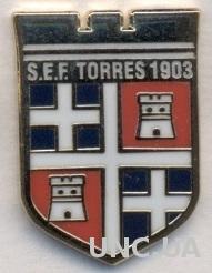 футбол.клуб Торрес Сассари (Италия) ЭМАЛЬ / SEF Torres, Italy football pin badge