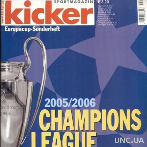 Футбол,Лига чемпионов 2005-06,спецвыпуск Кикер / Kicker Champions league 2005/06
