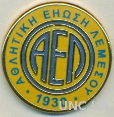 футбольный клуб АЕЛ Лимасол (Кипр) ЭМАЛЬ /AEL Limassol,Cyprus football pin badge