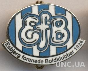 футбольный клуб Эсбьерг (Дания) ЭМАЛЬ / Esbjerg fB,Denmark football enamel badge