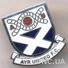 футбольный клуб Эйр Юнайтед (Шотландия)1 ЭМАЛЬ / Ayr Utd,Scotland football badge