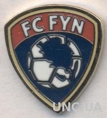 футбольный клуб Фюн Оденсе (Дания)2 ЭМАЛЬ /Fyn Odense,Denmark football pin badge