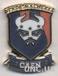 футбольный клуб Кан (Франция)3 ЭМАЛЬ / SM Caen, France football enamel pin badge