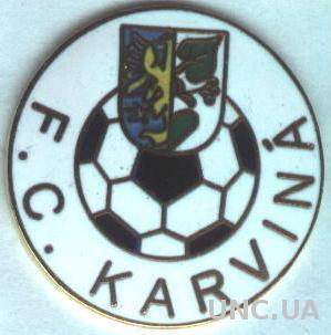 футбольный клуб Карвина(Чехия) ЭМАЛЬ /FC Karvina,Czech football enamel pin badge