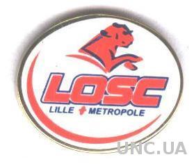 футбольный клуб Лилль ОСК (Франция)2 ЭМАЛЬ / Lille OSC,France football pin badge