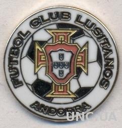 футбольный клуб Лузитанс (Андорра) ЭМАЛЬ /FC Lusitans,Andorra football pin badge