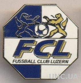 футбольный клуб Люцерн (Швейцария)2 ЭМАЛЬ / FC Luzern,Switzerland football badge