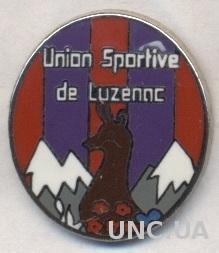 футбольный клуб Люзнак (Франция)1 ЭМАЛЬ / US Luzenac, France football pin badge