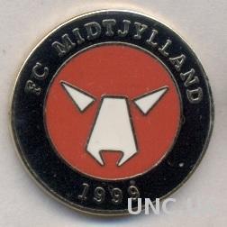 футбольный клуб Мидтьюлланн (Дания) ЭМАЛЬ / FC Midtjylland, Denmark football pin