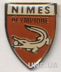 футбольный клуб Ол. Ним (Франция)2 тяжмет / Olympique Nimes, France football pin