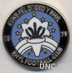 футбольный клуб Рил ФК (Уэльс)1 ЭМАЛЬ / Rhyl FC, Wales football enamel pin badge