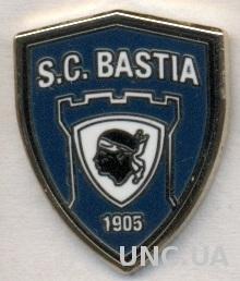 футбольный клуб СК Бастия (Франция)3 ЭМАЛЬ / SC Bastia,France football pin badge