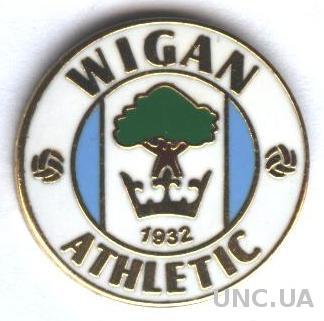 футбольный клуб Уиган (Англия)1 ЭМАЛЬ /Wigan Athletic,England football pin badge