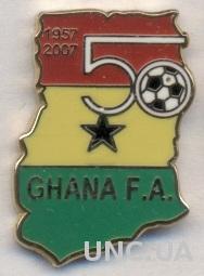 Гана, федерация футбола, юбилей 50, ЭМАЛЬ / Ghana football federation enamel pin