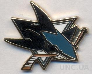 хоккейный клуб Сан-Хосе Шаркс (США, НХЛ) ЭМАЛЬ / San Jose Sharks NHL pin badge