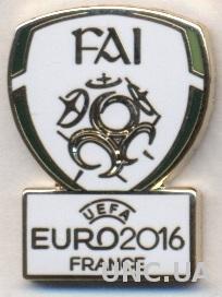 Ирландия, федерация футбола,Евро-16,ЭМАЛЬ /Ireland football federation pin badge