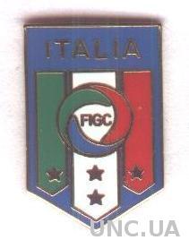 Италия, федерация футбола, №1 ЭМАЛЬ / Italy football federation enamel pin badge