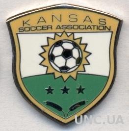 Канзас (США),федерация футбола, ЭМАЛЬ / Kansas, USA soccer association pin badge
