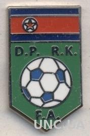 КНДР, федерация футбола,№3 ЭМАЛЬ /DPR Korea football federation enamel pin badge