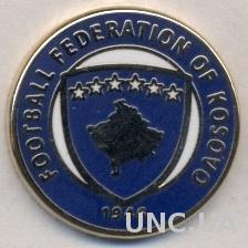 Косово, федерация футбола,№3 ЭМАЛЬ / Kosovo football federation enamel pin badge