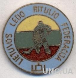 Литва, федерация хоккея,№2, ЭМАЛЬ / Lithuania hockey federation enamel pin badge